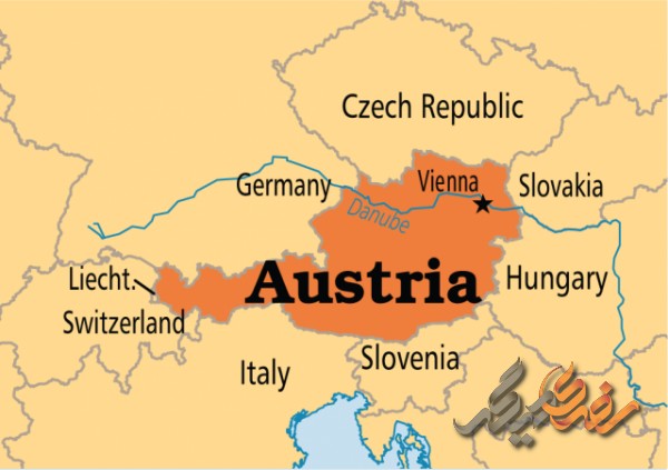 موقعیت جغرافیایی کشور اتریش